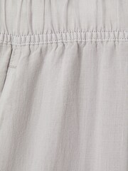 Reiss Dusty Blue Cleo Garment Dyed Wide Leg 100% Linen Trousers - Image 6 of 6