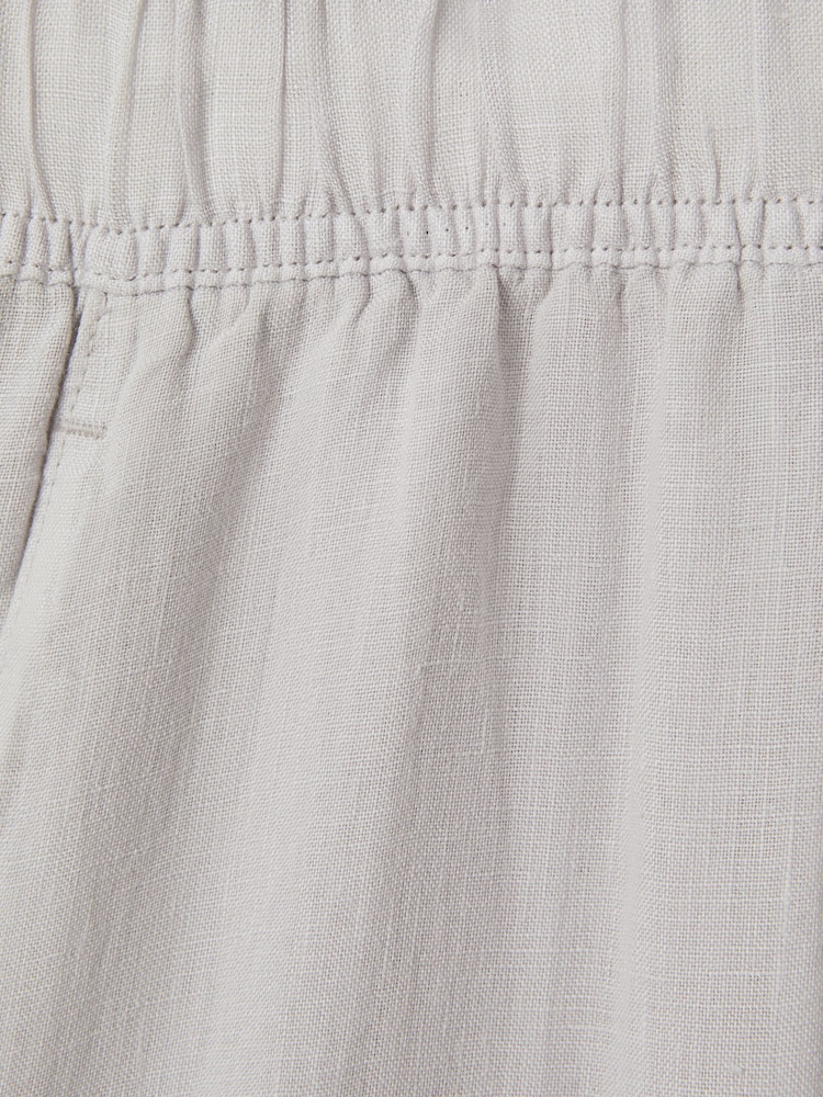 Reiss Dusty Blue Cleo Garment Dyed Wide Leg 100% Linen Trousers - Image 6 of 6