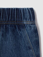 Reiss Blue Marloe 13-14 yrs Drawstring Waist Straight Leg Jeans - Image 4 of 4