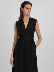 Асимметричное платье миди на бретелях Reiss Raya - Изображение 3 из 6