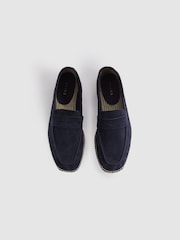Reiss Navy Cannes Suede Espadrilles - Image 3 of 5