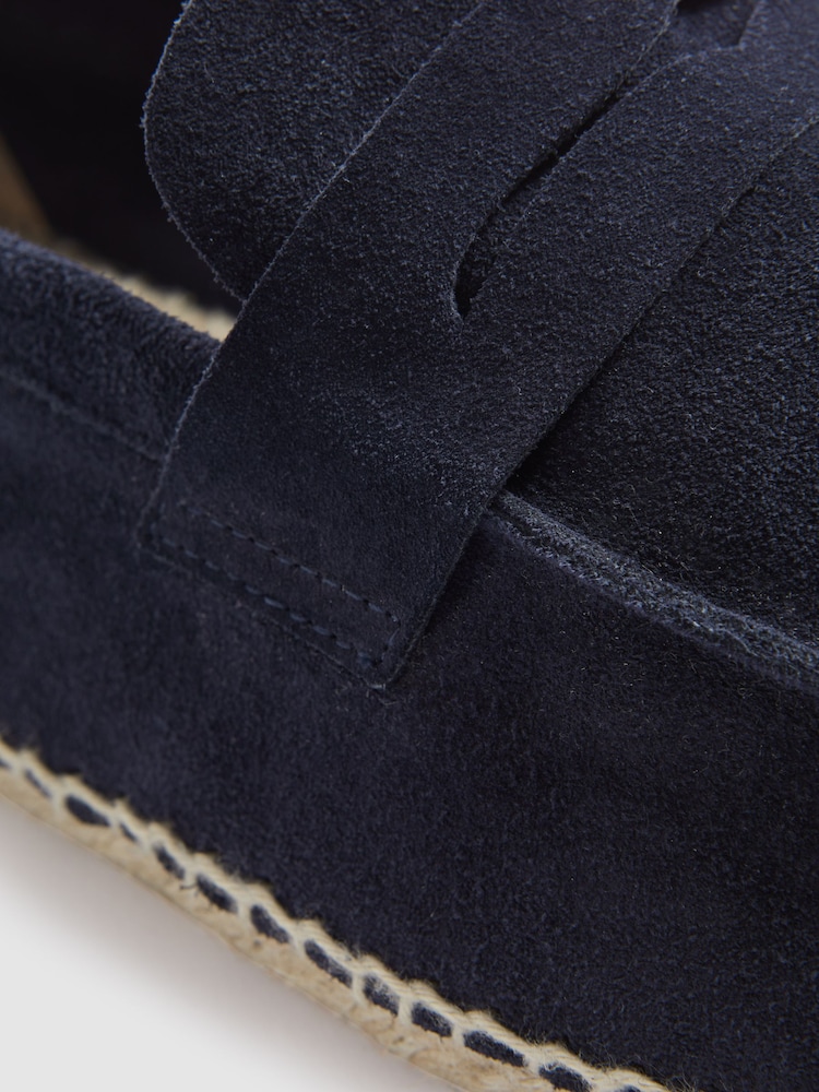 Reiss Navy Cannes Suede Espadrilles - Image 5 of 5