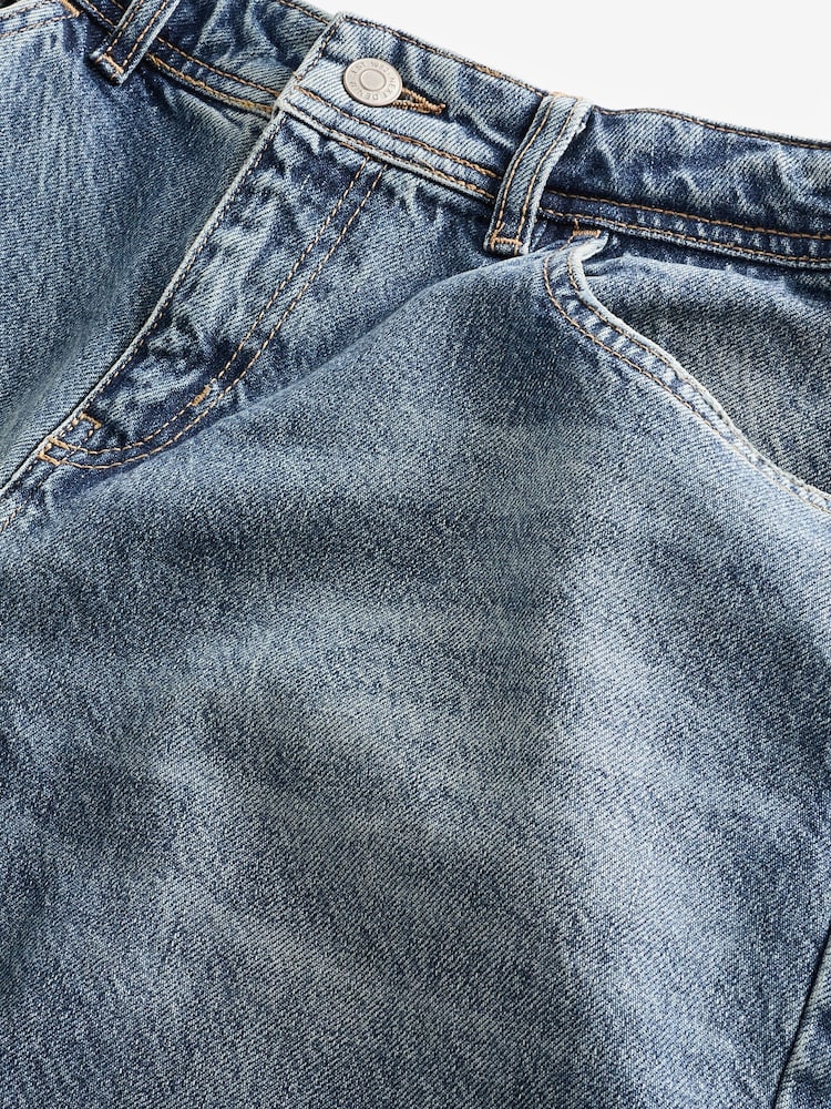 Dark Blue Baggy Wide Leg Jeans - Image 6 of 6