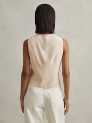 Reiss Cream Petra Single Breasted Waistcoat - Image 5 of 6