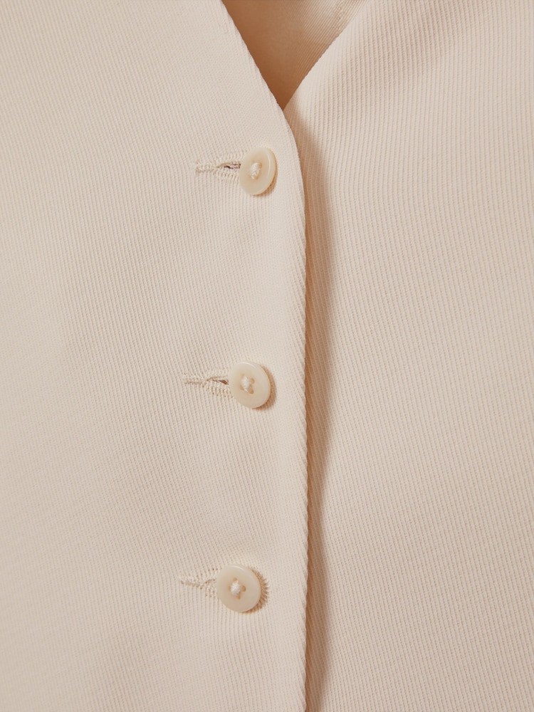 Reiss Cream Petra Single Breasted Waistcoat - Image 6 of 6