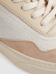 Reiss Natural Asha Canvas Leather Chunky Trainers - Image 5 of 6