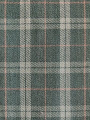 Green Brushed Check Lined Eyelet Curtains - Image 5 of 5