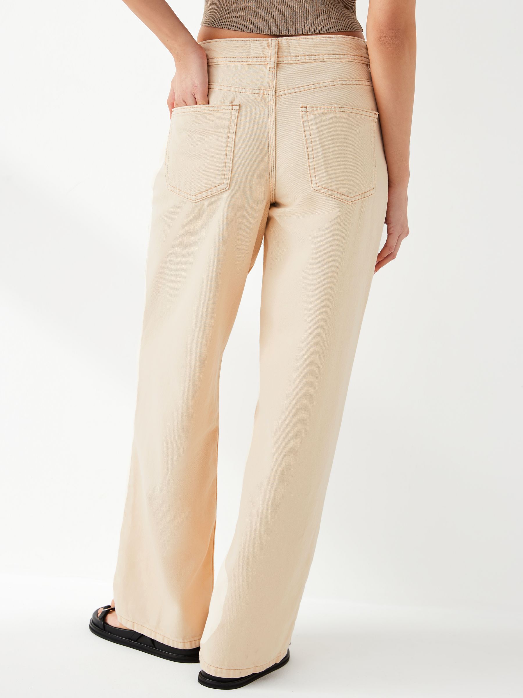 Buy Ecru White Baggy Wide Leg Jeans from Next Luxembourg