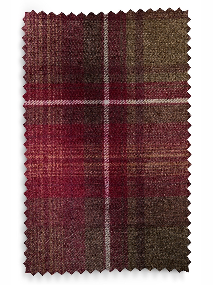 Highland Check Lined Pencil Pleat Curtains - Imagen 4 de 4