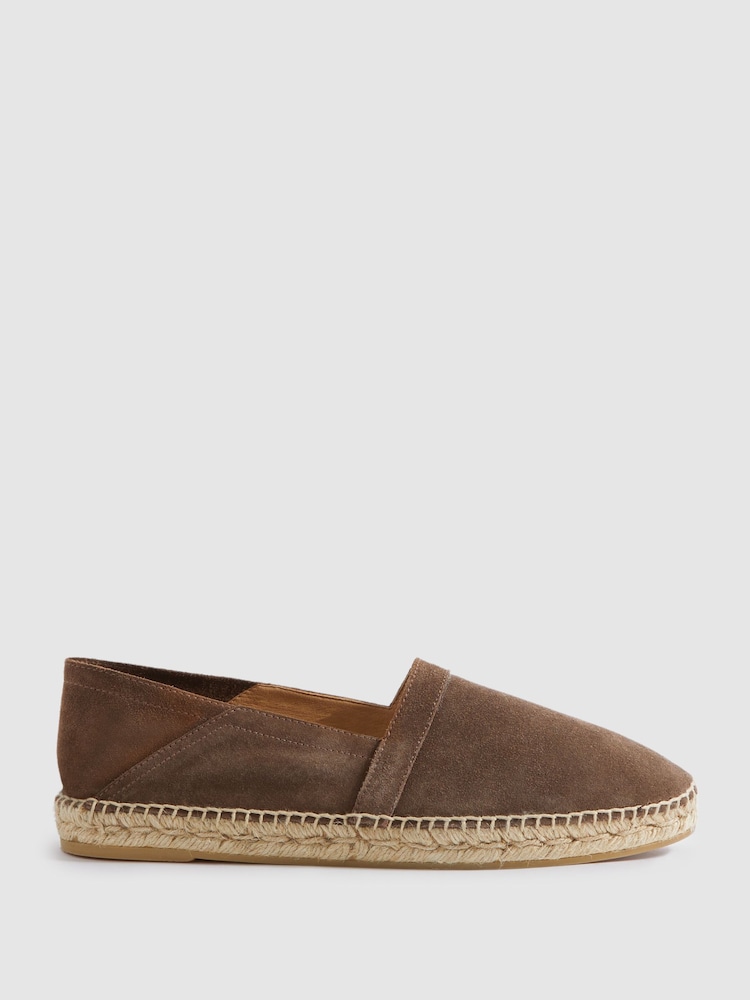 Reiss Coffee Esper Suede Espadrilles - Image 1 of 5