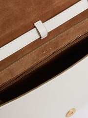 Reiss Off White Kora Soft Leather Crossbody Bag - Image 4 of 5