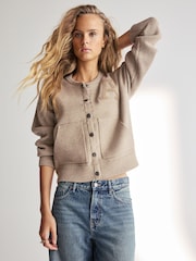 Nevtralno - Knitted Bomber jakna; suknjič pletena jopa - Slika 3 iz 8