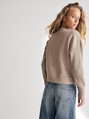 Nevtralno - Knitted Bomber jakna; suknjič pletena jopa - Slika 5 iz 8