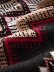 Multi Patterned Soft Touch Fringe Knitted Wrap Cardigan - Image 7 of 8