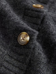Rochelle Humes Grey Soft Touch Button Up Pocket Knitted Cardigan - Image 6 of 6