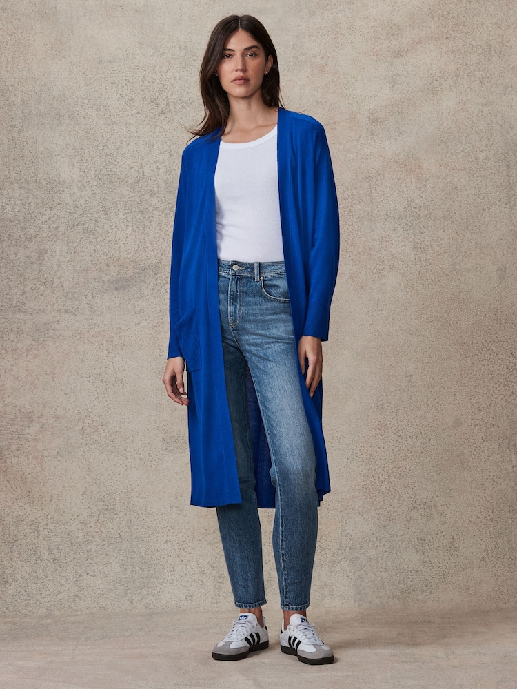 Bright Blue Longline Cardigan - Image 2 of 7