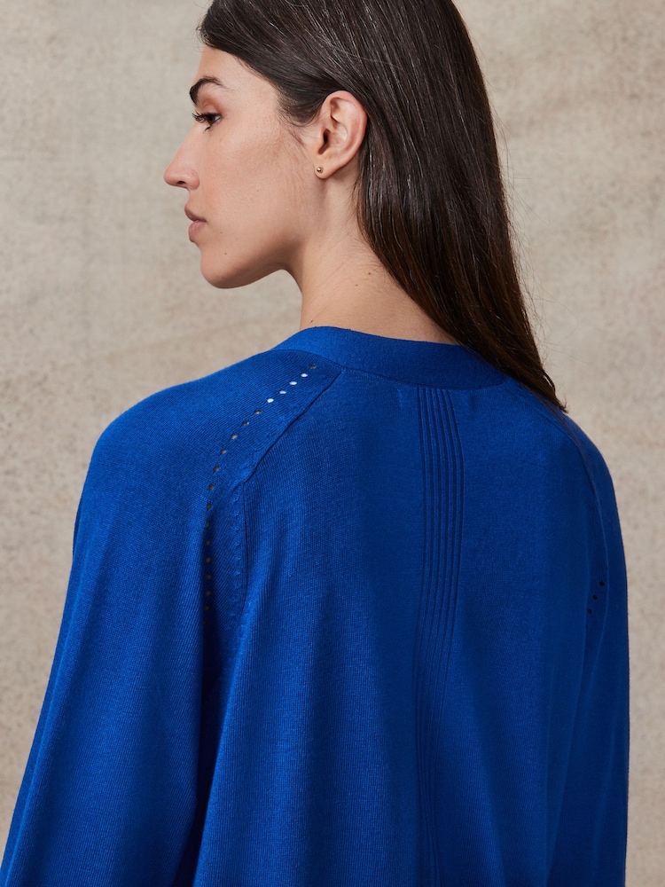 Bright Blue Longline Cardigan - Image 5 of 7