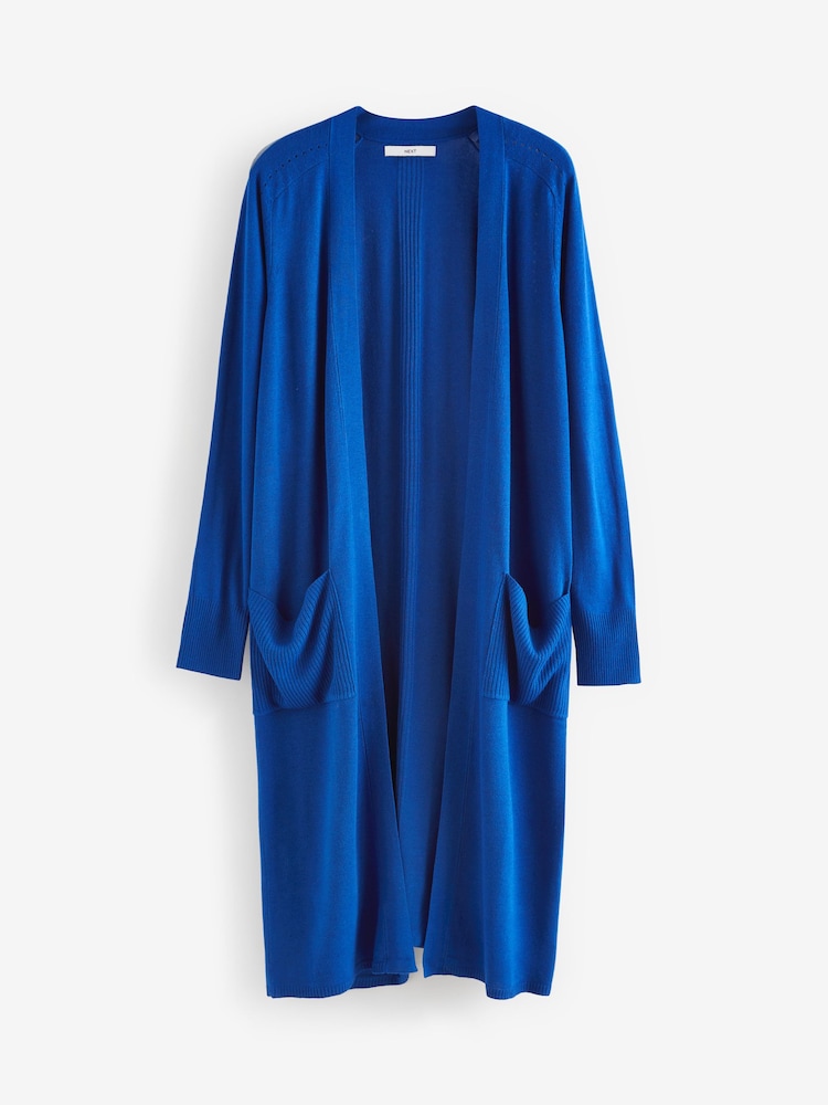 Bright Blue Longline Cardigan - Image 6 of 7