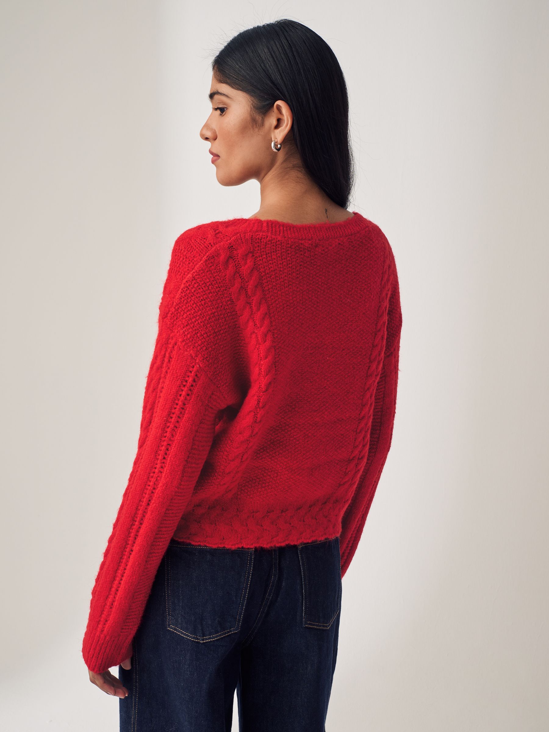 Red sparkle cardigan on sale
