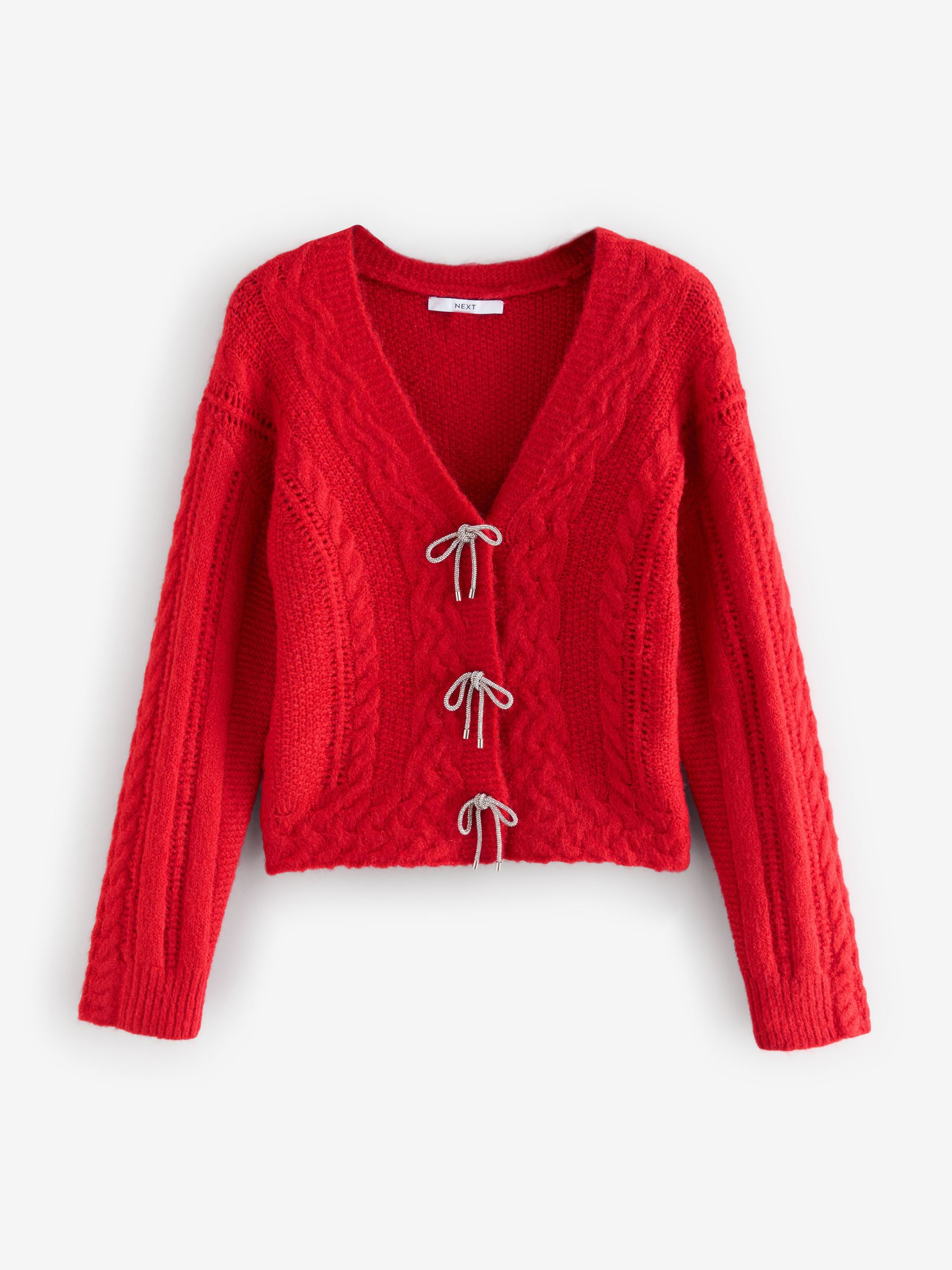 Red sparkle cardigan discount
