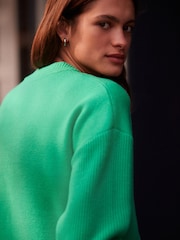 Živo zelena - Knitted Bomber jakna; suknjič pletena jopa - Slika 4 iz 8