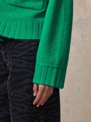 Bright Green Soft Touch Button Up Pocket Knitted Cardigan - Image 6 of 8