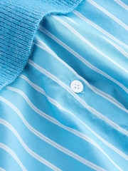 Blue Shirt Layer 100% Cotton Knitted Jumper Vest Tank Top - Image 7 of 7