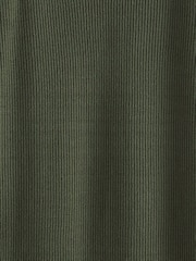 Verde kaki - Rochie pulover tricotată midi cu mânecă lungă și decolteu în V - Image 5 of 7