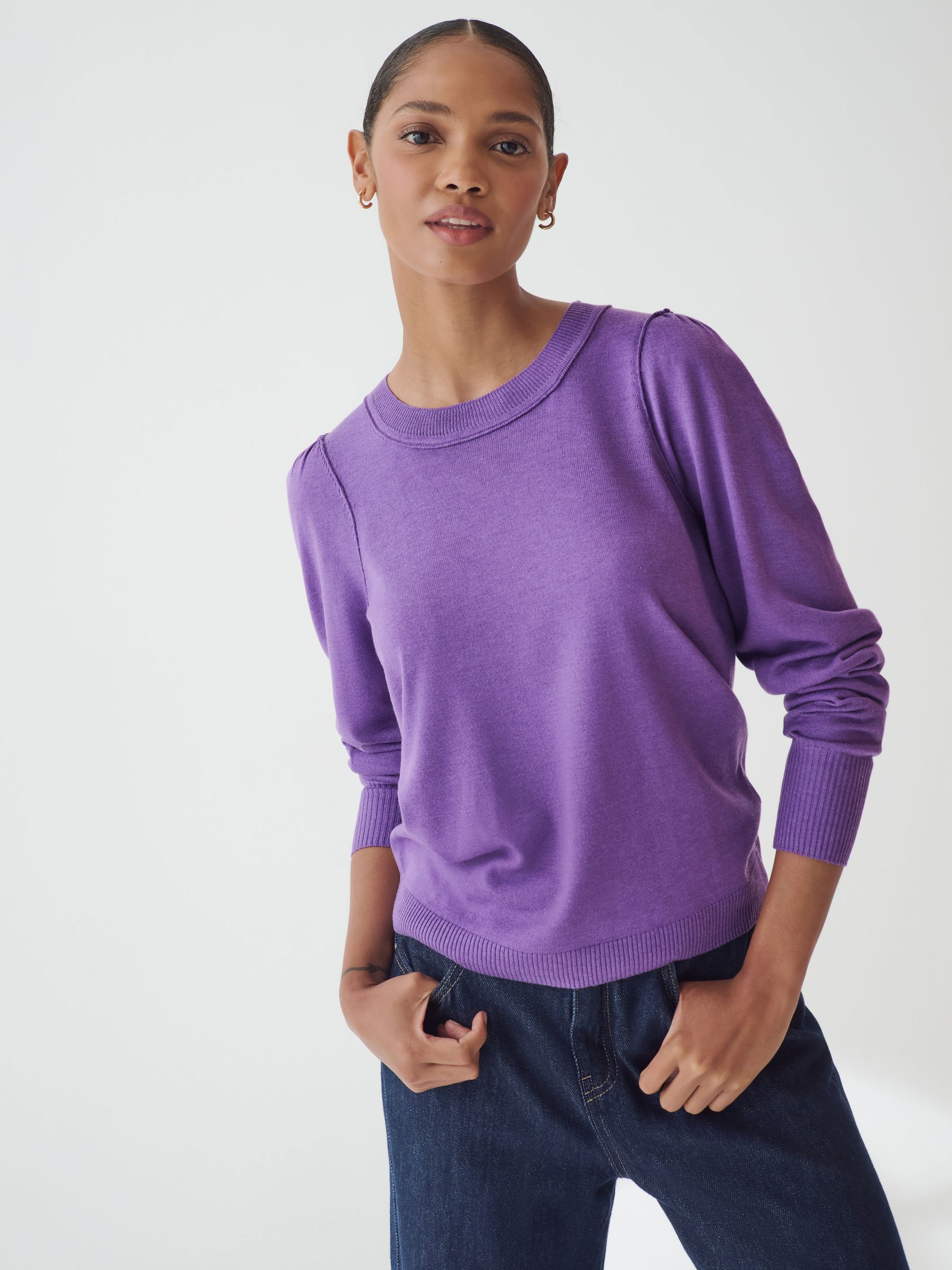 Buy Purple Crew Neck Long Sleeve Jumper from Next Canada