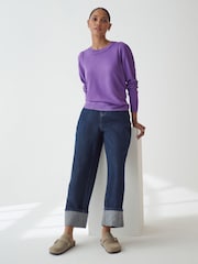 Purple Crew Neck Long Sleeve Jumper - Image 2 of 6