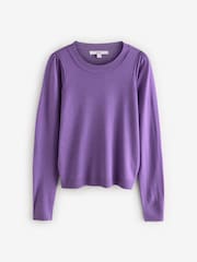 Purple Crew Neck Long Sleeve Jumper - Image 5 of 6