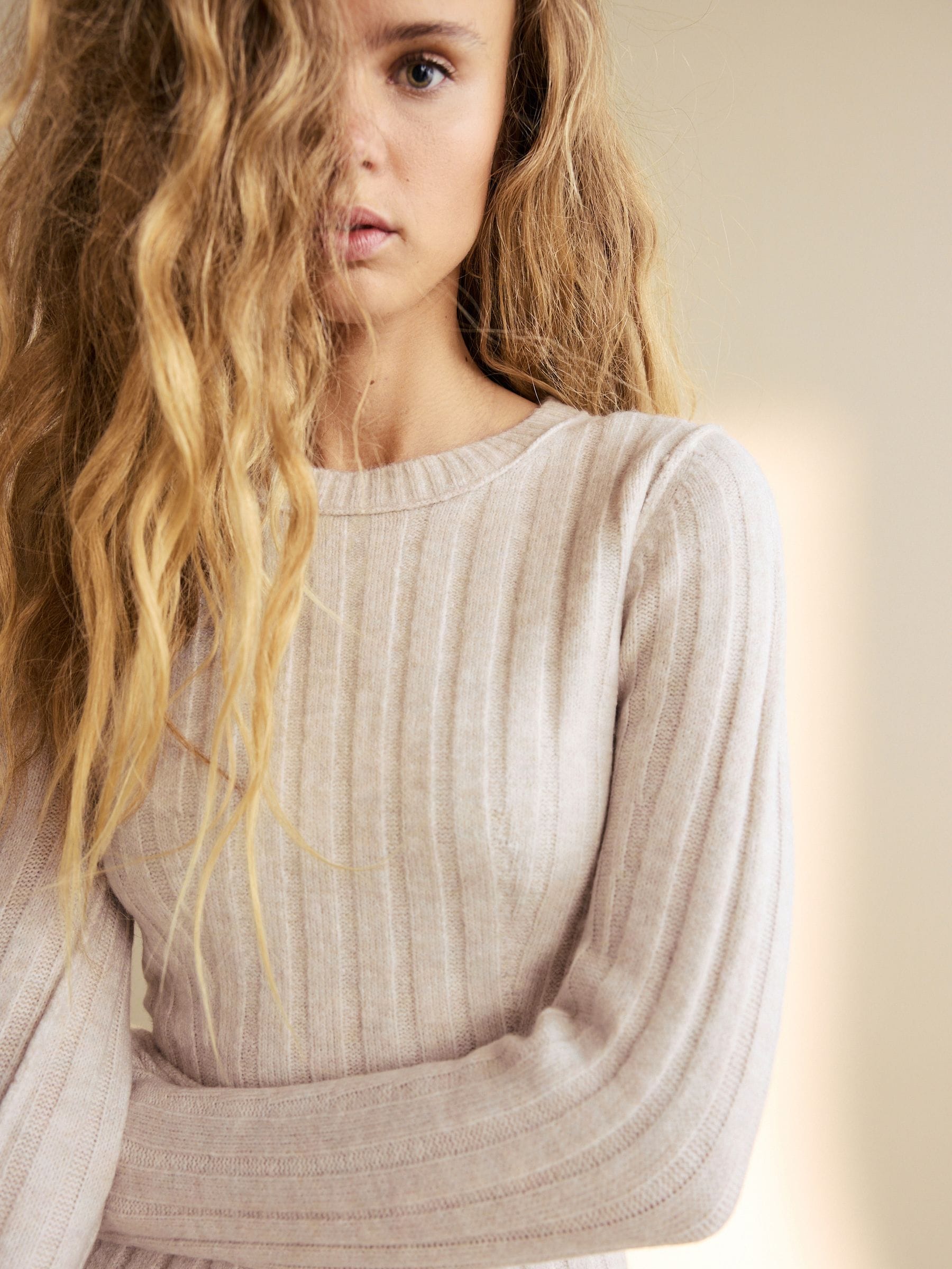 Cream knitted jumper dress shop
