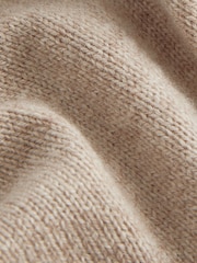 Neutral 100% Lambswool Knitted Hoodie Jumper - Image 7 of 7