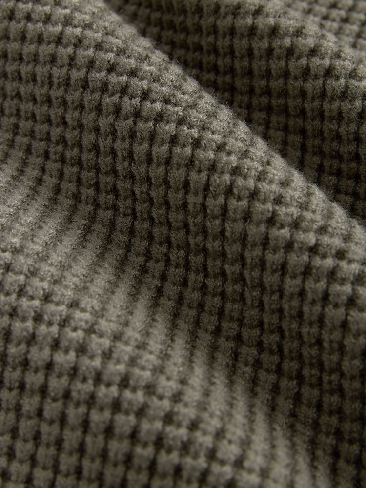 Khaki Green Gem Button Shirt Layer Jumper - Image 5 of 5