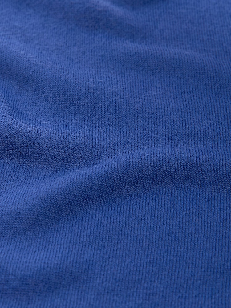 Cobalt Blue Soft Touch Pattern Knitted Cosy Crew Neck Jumper - Image 7 of 7