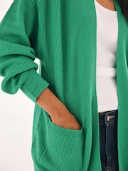 Živo zelena - Soft Touch Cosy Knit Longline pletena jopa - Slika 3 iz 5