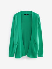 Živo zelena - Soft Touch Cosy Knit Longline pletena jopa - Slika 4 iz 5