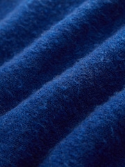 Cobalt Blue 2-in-1 Smart Shirt Layer Knitted 100% Cotton Jumper - Image 6 of 6