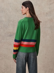 Bright Green Rainbow Star Crew Neck Jumper - Image 4 of 6