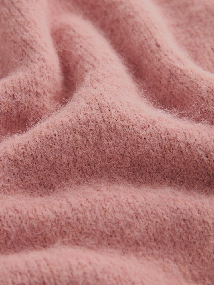 Rosarot - Kurzärmeliger Rundhalspullover mit Wolle - Bild 6 von 6