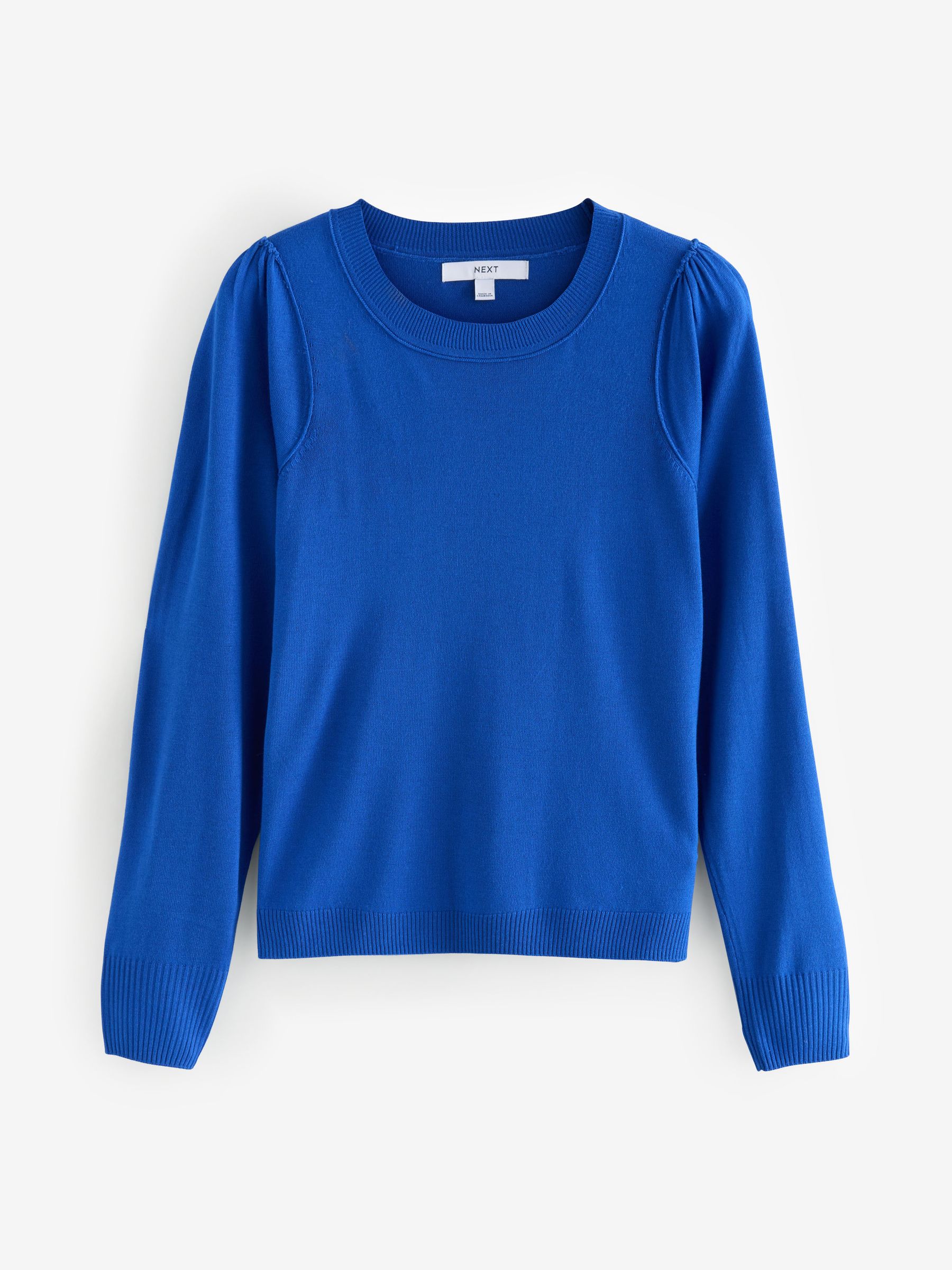 Buy Cobalt Blue Crew Neck Long Sleeve Jumper from Next Luxembourg