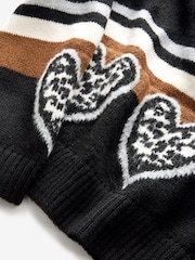 Black Heart Knitted Hoodie - Image 8 of 8