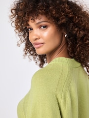Lime Green Premium 100% Lambswool Crew Neck Jumper - Image 4 of 6