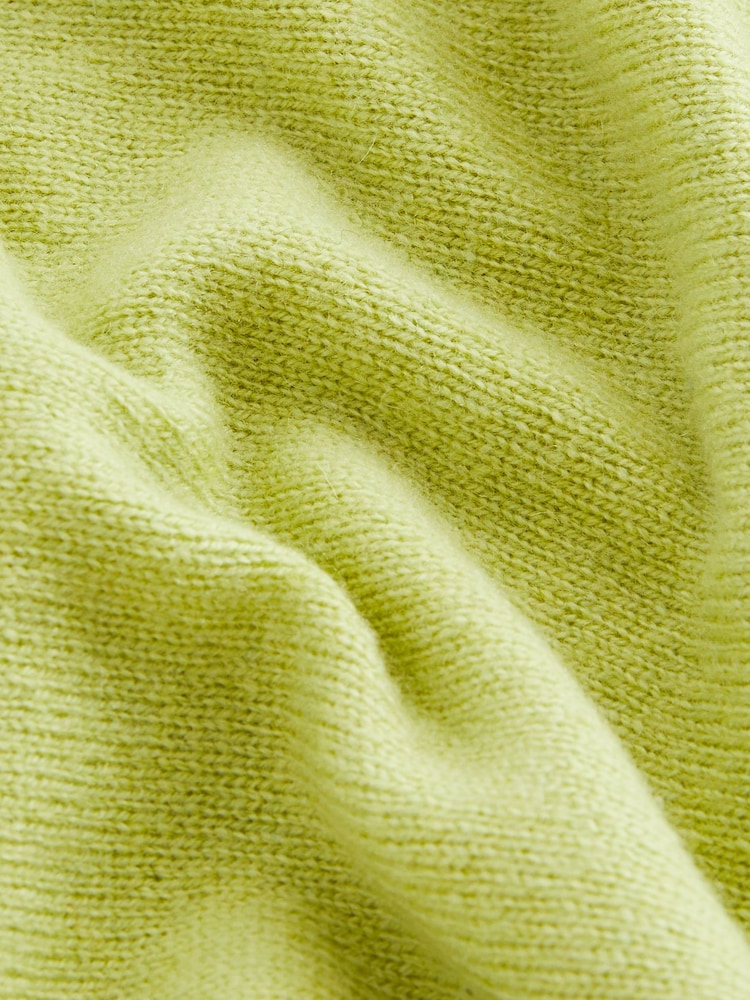 Lime Green Premium 100% Lambswool Crew Neck Jumper - Image 6 of 6