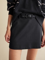 Black Stripe 100% Lambswool Knitted Hoodie Jumper - Image 8 of 8