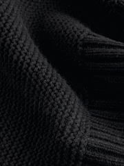 Black Stitch Detail Knitted V-Neck Tank Vest - Image 7 of 7