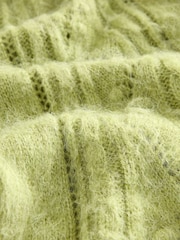 Green Gold Button Stitch Crew Cardigan - Image 8 of 8
