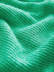 Bright Green Sparkle Gem Button Knitted Hoodie - Image 6 of 6