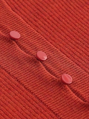 Orange Premium 100% Merino Wool Polo Collar Jumper - Image 6 of 6