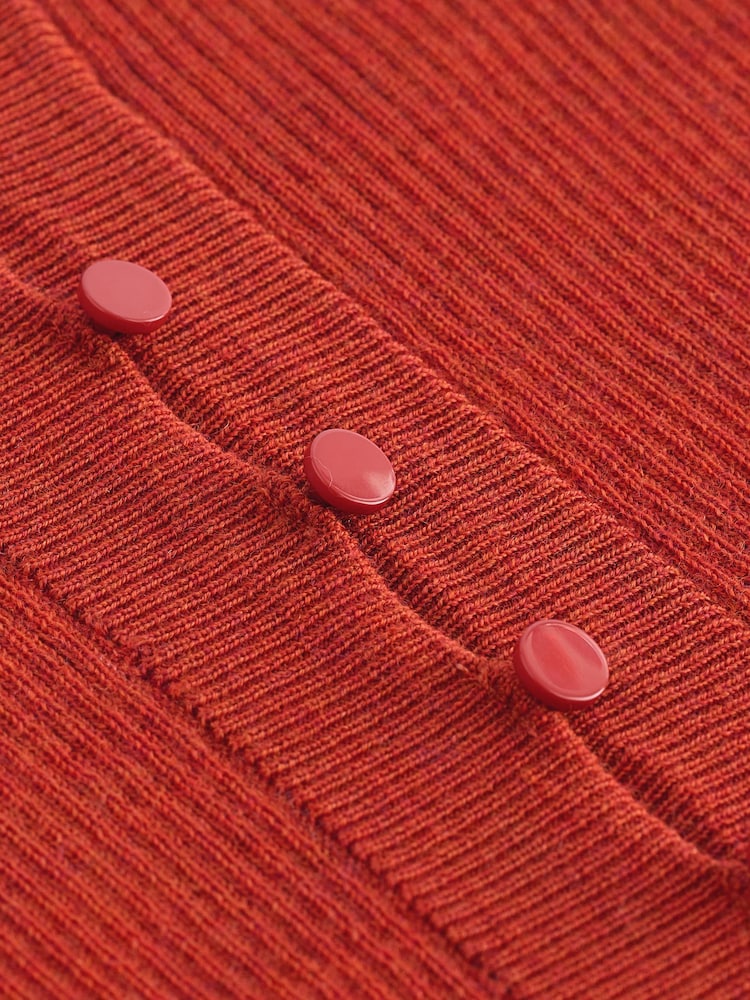 Orange Premium 100% Merino Wool Polo Collar Jumper - Image 6 of 6